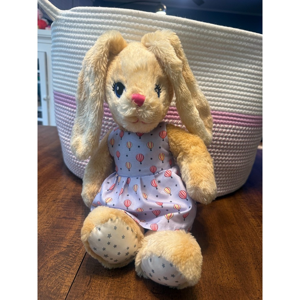 Build A Bear More Moves Bunny 16" Jointed Plush Rabbit Stars w/ Dress